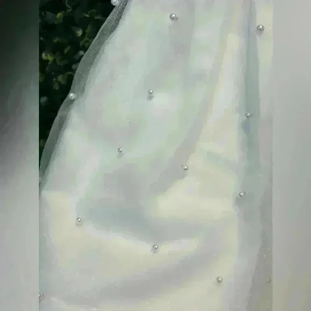 AMERICAN PRINCESS WHITE RUFFLED TIERED DRESS SIZE 10 (1) AND 8 (2) - Picture 4 of 7